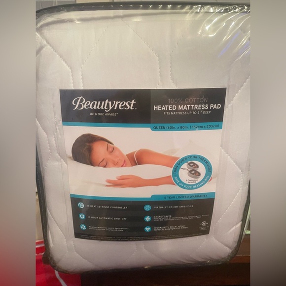 Beautyrest heated mattress pad NEW queen size 100% cotton muzaffarpurnow.in